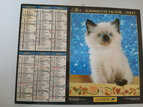 Calendrier almanachs poste - almanachs,
