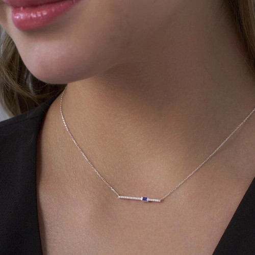 Collier barre verticale or - collier,