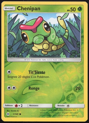 Carte pokémon chenipan 149 - chenipan, 1/149