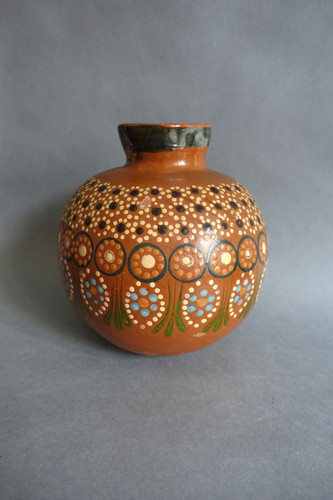 Vase boule terre cuite - terre,
