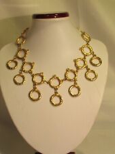 collier vintage poggi métal doré