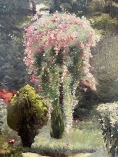 Le Clos Fleuri Huile Sur Toile 1925 Jardin & Peinture & Tableau Paysage