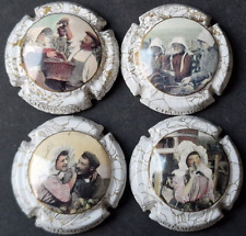 Lot 4 CAPSULES générique Jean-Paul Procureur n°739 - PLAQUE DE MUSELET CHAMPAGNE