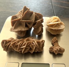 Lot de 4 Roses des Sables - SAHARA - minéraux collection pierre lithothérapie