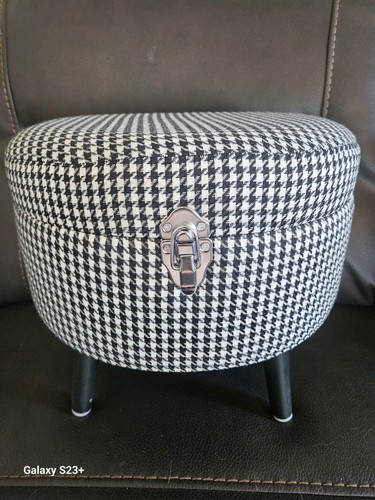 Black white ottoman storage - black, ottoman/storage