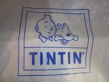 GRAND SAC TRANSPARENT - TINTIN ET MILOU - LOGO CENTRAL - 56 X 59 CM