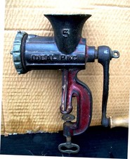 ANCIEN HACHOIR A VIANDE MANUEL EN ACIER OU FONTE ?MARQUE "IDEAL P&C N° 5