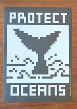 invader stickers .Sea Shepherd.protect Oceans.Not Banksy,Kaws,Jonone,Dran,Futura