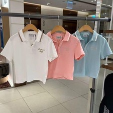 Polo à manches longues Malbon Golf pour femme blanc rose bleu S~L...