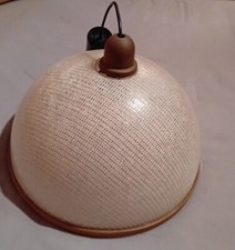 Suspension Lustre En Bois Et Plastique Années 80