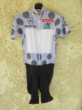 Maillot Combi Cuissard cycliste gris à pois MOZIA rare cycling shirt + short 4 L