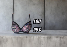 Lou 95 C 36 C Neuf  Soutien gorge noir rose lingerie bra BH underwear
