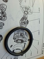 1 Joint caoutchouc de couvercle de tube de poussé peugeot 403/404