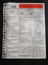 Fiche Technique Automobile - Autobianchi Lancia Y 10 Touring