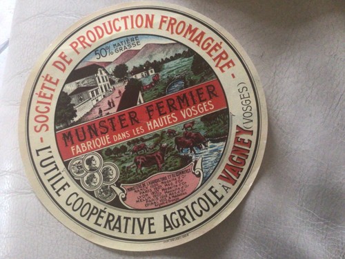 Etiquette fromage munster - etiquette,