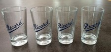 Lot 4 verres anciens Ricard Pastis Vintage 
