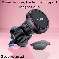 Support Téléphone Magnétique 6 Aimants Universel Dans Voiture Grille D'aération