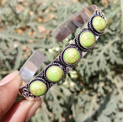 Green turquoise gemstone - turquoise, 925