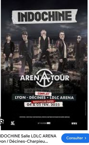 Billet concert indochine lyon - indochine,
