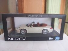 NOREV 1/18 PORSCHE 911 CARRERA CABRIOLET 2008 COULEUR CREME