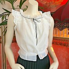 Cache-corset ancien Caraco Blouse Batiste Dentelle fine Entre deux  Réf -1946