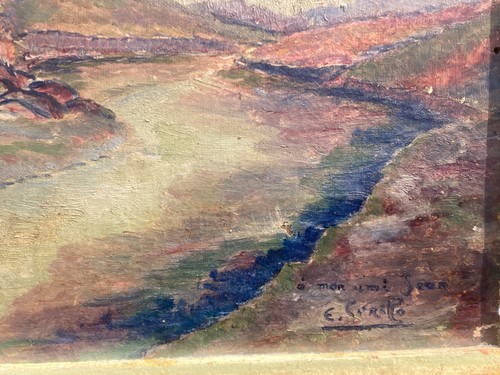 Tableau ancien toile ecole - ancien, h/toile
