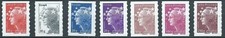 Timbre France  Adhésif 590/596** Marianne de Lamouche