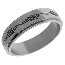 Bague Homme anneau tournant en Acier inoxydable - Taille 58 Disponible - Neuve