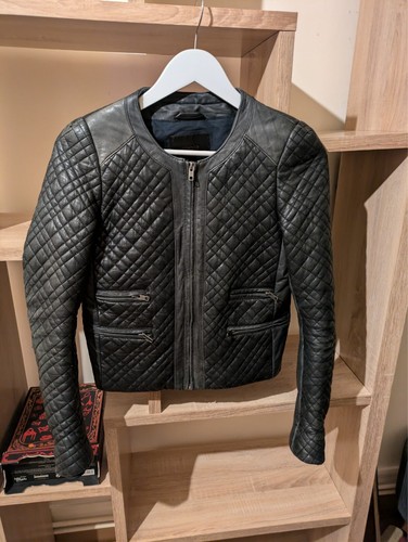 Veste cuir maje noire - maje,