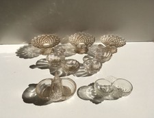 Lot d'objet en verre moulé VINTAGE  saleron coupe cocotte recipient ... 