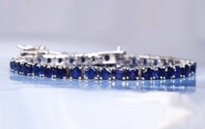 Saphir Bleu Ovale Gemme 925