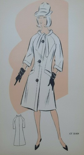 Manteau gants femme dessin - femme,