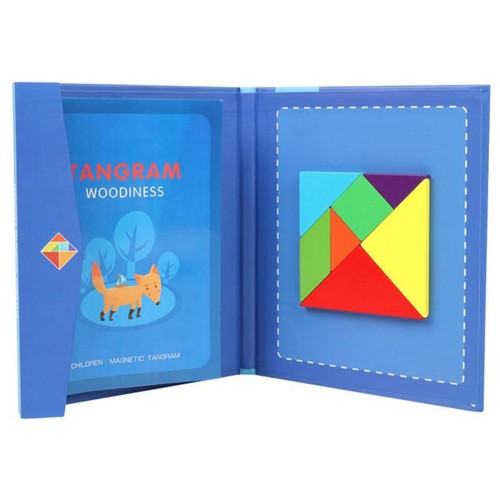 Tangram magnétique bois - magnétique,