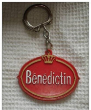 B5 / ancien PORTE CLES FIGURINE LOGO BENEDICTIN VINAIGRE HUILE