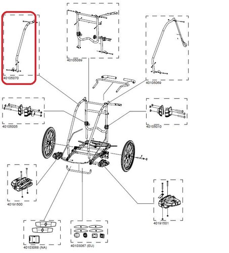 Thule frame tube cor - frame, 07-