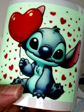 Mug Tasse céramique avec effet phosphorescent. Personnalisé Stitch Coeur.