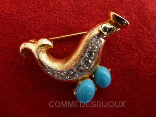 Broche vintage phoque - vintage, otarie