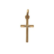 Pendentif croix en plaqué or