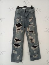 Pantalon jean déchiré rétro américain pour hommes