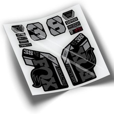 AUTOCOLLANTS COMPATIBLES FOURCHE FOX 38 FACTORY EBIKE 2021 AUTOCOLLANTS