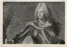 PLANCHE PORTRAIT GRAVE AUGUSTE III, ROI DE POLOGNE 1733 NUMÉROTÉ XXXV TBE