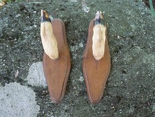 Paire Porte fusil porte manteau patte chevreuil chasse taxidermie/patère