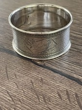 Ancien rond de serviette en argent massif minerve Georges 25,5 gr