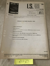 Renault technique R18 turbo 1983 caractéristique turbo compresseur R1345 R1355