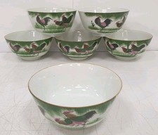 6 bols riz porcelaine coq