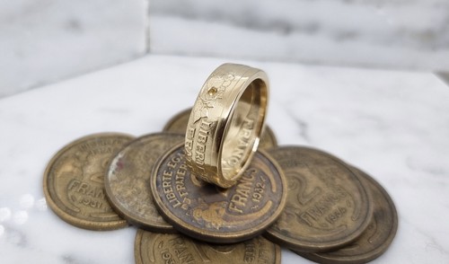 Bague pièce monnaie 2 - pièce,