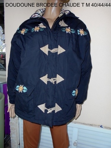 Manteau doudoune brodee - manteau, 3/4