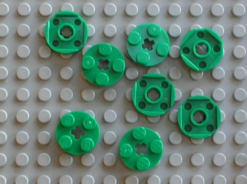 Lego green round plate - green,