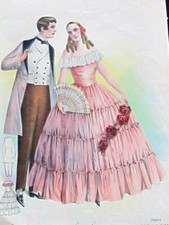 Second Empire  Album de Travesti L. Demuylder  Rare litho Art-Déco  Mode