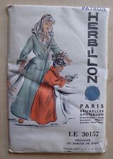 § patron ancien HERBILLON LE 30157 - peignoir sortie de bain fille taille 9 ans